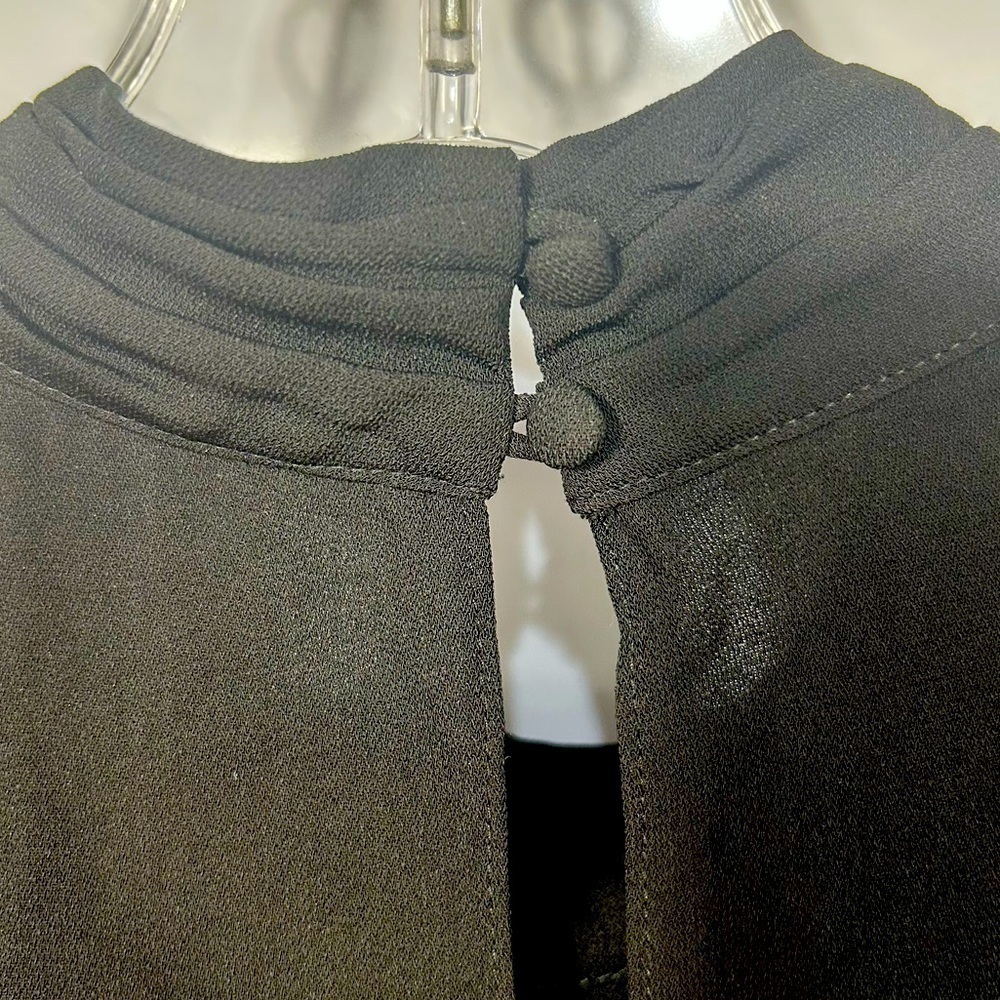 Rachel Roy Short/Cap Sleeves Black Blouse Size XL - Picture 7 of 8